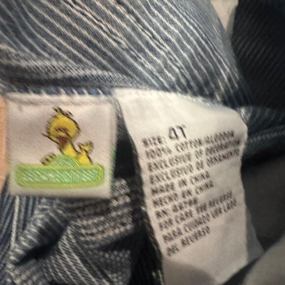 SESAME STREET TODDLER 4T OVERALLS ENGINE #7 TRAIN - Picture 5 of 5